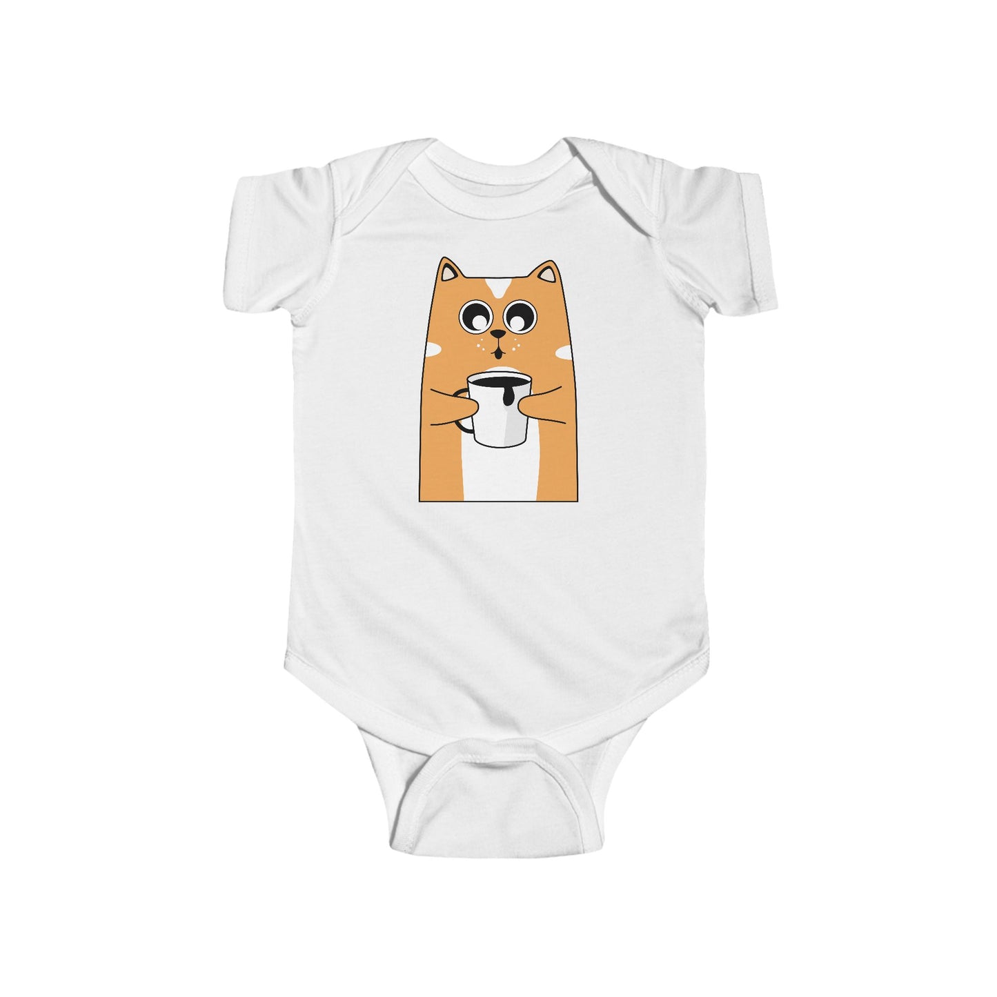 Cute Shiba Inu Coffee Infant Bodysuit, Baby Shower Gift, Newborn Outfit, Cute Baby Clothes, Dog Lover Apparel, Funny Baby Bodysuit